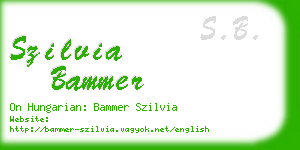 szilvia bammer business card